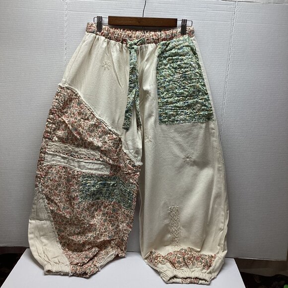 ❤️RESTOCKED-POL JOGGERS RELAXED PATCHWORK OATMEAL (Matching Jacket Seperate) - Picture 6 of 16